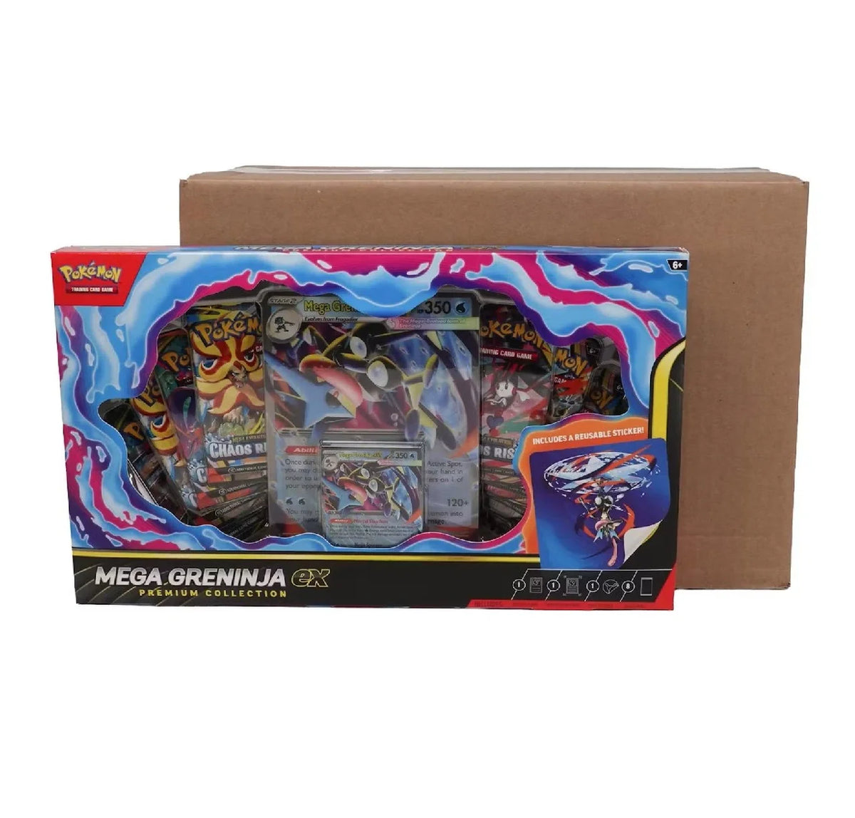 Mega Greninja Ex Premium Collection 6 Box CASE