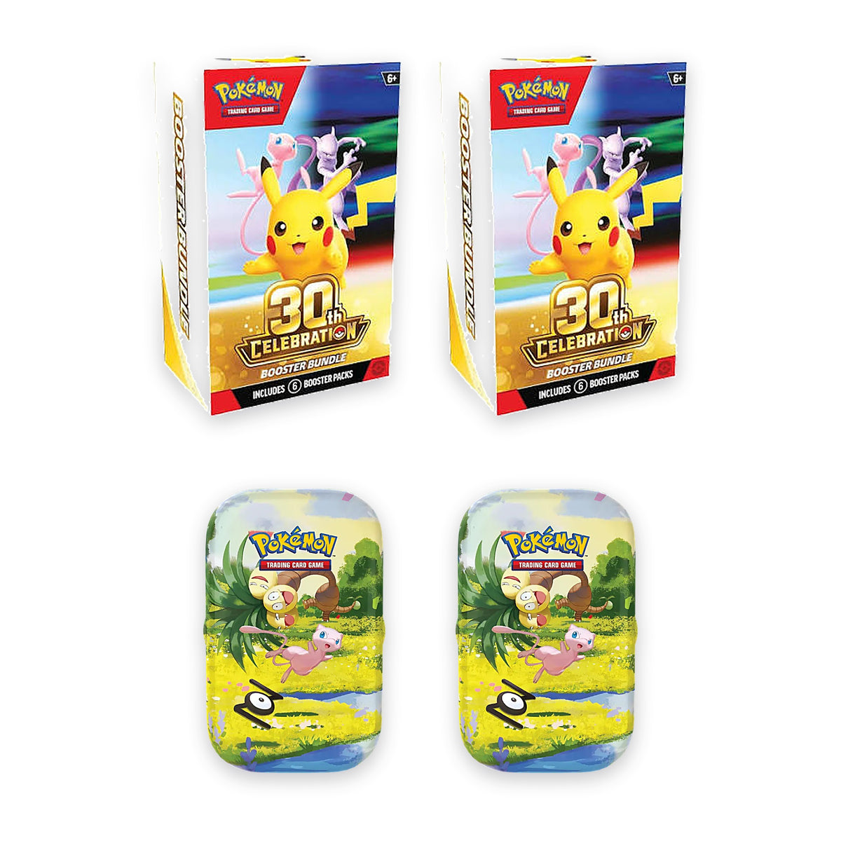 Pokémon TCG 30th Celebration Bundle: 2x Booster Bundles + 2x Mini Tins - LIMIT 1